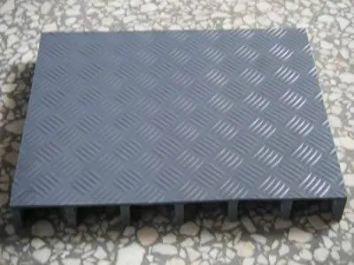 FRP checkered trench cover plate for municipal sidewalk and drainage infrastructure