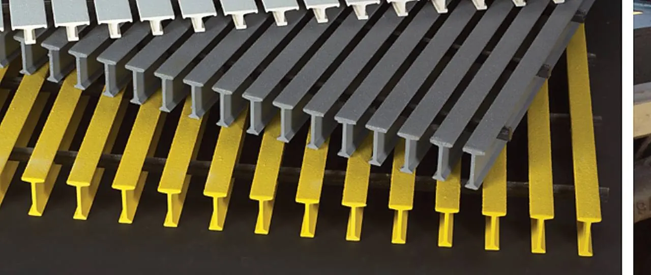 Pultruded FRP T-profiles used as brise-soleil blades