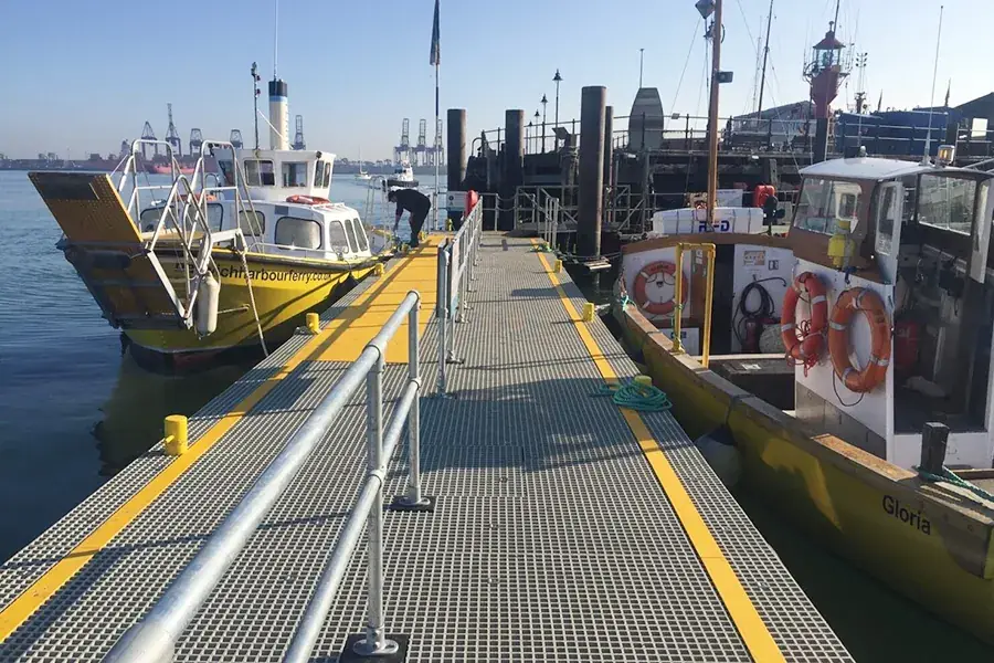 Automotive plant FRP grating platform