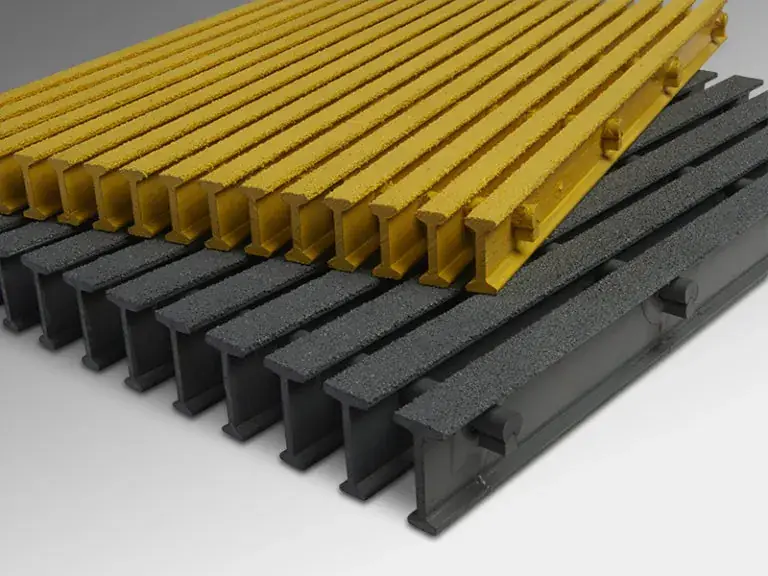 Yellow FRP pultruded trench grating cover for transportation and drainage infrastructure